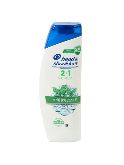 Шампунь Head &amp; Shoulders, 2в1 Ментол, против перхоти, 400 мл