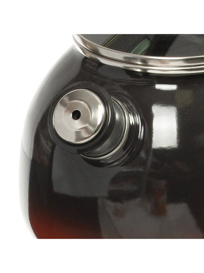 Чайник сталь, эмалированное покрытие, 3 л, со свистком, ручка консольная, СтальЭмаль, Кармен, 4с209я