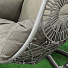 Подвесное кресло Кокон, 1-мест, 65х95х195 см, 150 кг, Green Days, Нежное кружево, мокрый асфальт, ротанг, подушка серая, JYF18112 - фото 2