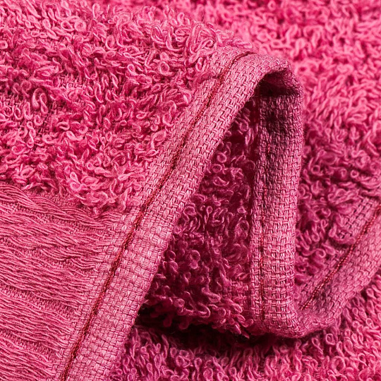 Полотенце банное 50х90 см, 100% хлопок, 375 г/м2, жаккардовый бордюр, Вышневолоцкий текстиль, брусничное, 704, Россия, К1-5090.120.375