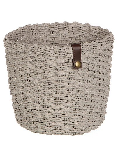 Корзина 22х21х24 см, круглая, плетеная, серая, Y4-8953