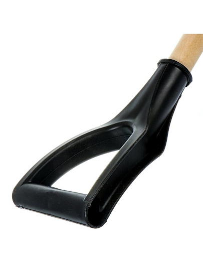 Лопата для снега пластик, с алюминиевой планкой, 375х500х1375 мм, черенок деревянный, 30 мм, в сборе, Цикл, Богатырь