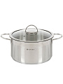 Кастрюля нержавеющая сталь, 5.8 л, крышка стекло, Daniks, Бонн, GS-01319-24CA, индукция - фото 9