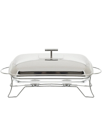 Мармит стекло, нержавеющая сталь, 3 л, 49х24х18 см, прямоугольный, Attribute, ABI020