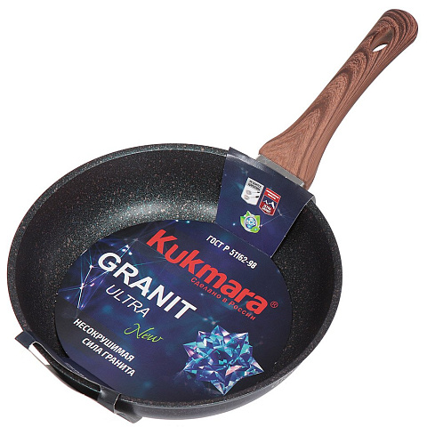 Сковорода алюминий, 24 см, антипригарное покрытие, Kukmara, Granit Ultra, синяя, сгг240а