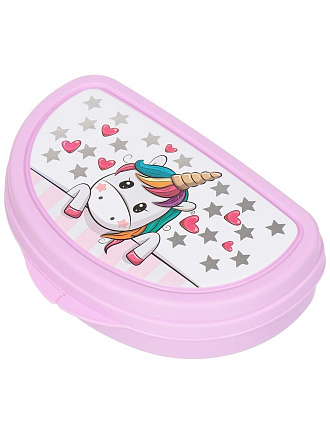 Контейнер пищевой для бутербродов пластик, 15х10.5х4 см, Idea, Единорог, М1201