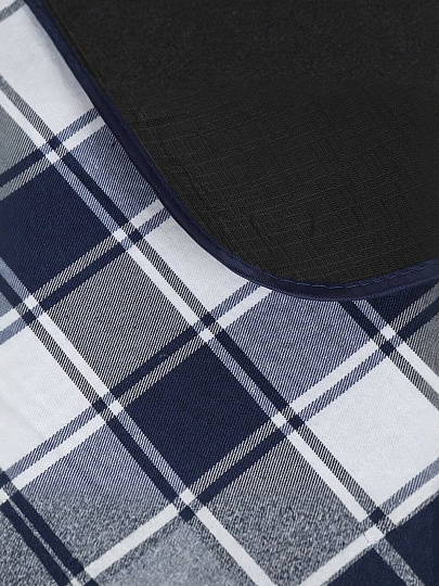 Коврик для пикника 150х135 см, акрил, с ручками, Green Days, Клетка, CA330014.01, синий