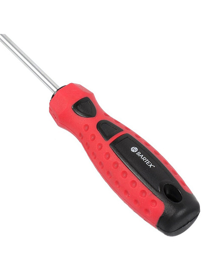 Отвертка крестовая, Bartex, PH1, 1х100 мм, антискользящая двухкомпонентная, CrV сталь, Любитель
