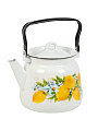 Чайник сталь, эмалированное покрытие, 3.5 л, петля, Сибирские товары, Лимоны, белый, С2716*97 - фото 4