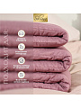 Покрывало евро, 240х220 см, 100% полиэстер, стеганое, Silvano, Жатка Элит, коричнево-розовое - фото 8