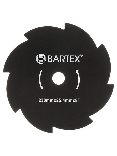 Нож для триммера 8 зубьев, 230 мм, посадочный диаметр 25.4 мм, 1.6 мм, Bartex
