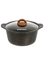 Кастрюля алюминий, антипригарное покрытие, 4 л, крышка стекло, Kukmara, Granit Ultra Induction original, кгои43а, индукция - фото 3