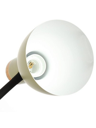 Светильник напольный E27, 40 Вт, светло-зелёный, Camelion, KD-435F C16, 15577, металл + деревянный декор