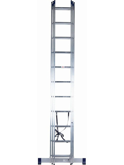Лестница 3 секции, 11 ступеней, алюминий, 7.3 м, 150 кг, Alumet, 5311