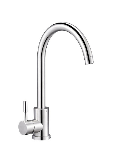 Смеситель для кухни, Solone, с картриджем, нержавеющая сталь, EZA4-D090