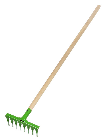 Грабли витые, 8 зуб, сталь, HouseLoft, клепанная тулейка, садовые, черенок деревянный, ГВ8КЛ02