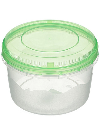 Контейнер пищевой пластик, 1.5 л, 16х16х11 см, в ассортименте, круглый, Альтернатива, М1166
