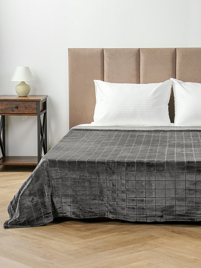 Плед 200х240 см, микрофибра, 100%пэ, 280г, Silvano, Берлин, серый