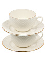 Чайная пара фарфор, 4 предмета, на 2 персоны, 275 мл, Jewel, Адель, ПС0013-33 - фото 2