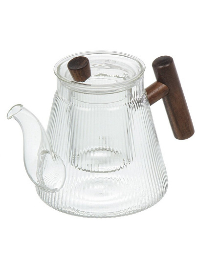 Чайник заварочный стекло, 0.95 л, с ситечком, B050182