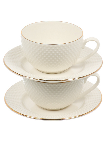 Чайная пара фарфор, 4 предмета, на 2 персоны, 275 мл, Jewel, Адель, ПС0013-33