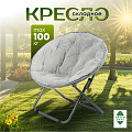 Кресло складное 80х84х40 см, Гриб, светло-серое, вельвет, круглое, 100 кг, Green Days, YTMC003D-lght.grey