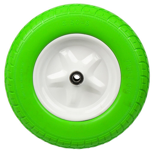 Колесо для тачки полиуретан PU, 3.50-8, втулка D16 мм, Mawipro