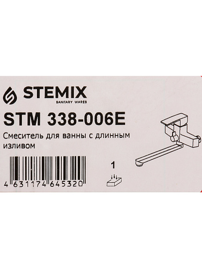 Смеситель для ванны, Stemix, с картриджем, STM 338-006E