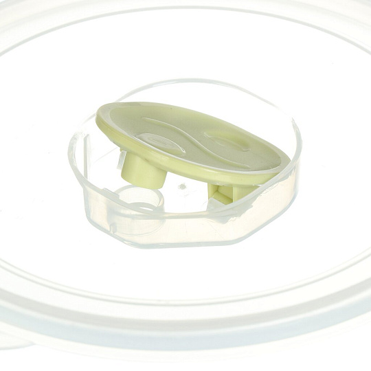 Контейнер-кружка пищевой пластик, 0.75 л, 11.1х11.1х10 см, светло-бежевый, круглый, с крышкой, с декором, Homver, 30725/01