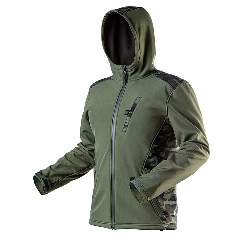 Куртка рабочая softshell, цвет оливковый, размер L, NEO Tools, 81-553-L
