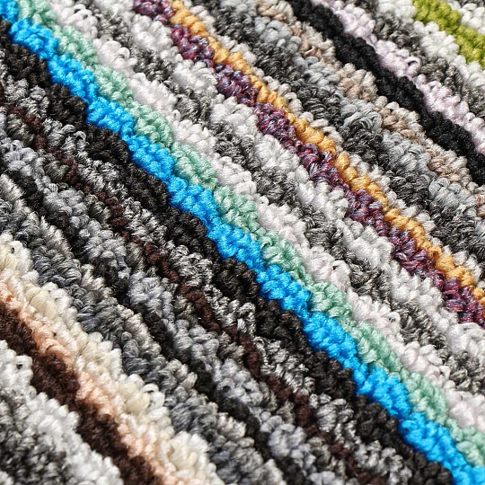 Коврик грязезащитный придверный, 50х80 см, прямоугольный, полипропилен, с латексным напылением, 5558