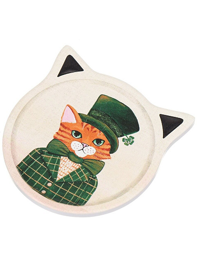 Подставка под горячее, 10.5х11 см, в ассортименте, Коты стиляги