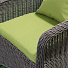 Мебель садовая Green Days, Элит Премиум, серая, стол, 118х118х75 см, 4 кресла, подушка зеленая, CYH1830W-1 - фото 4