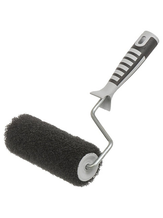 Валик малярный, Акор, Профи, нейлон, 180хдиаметр 48 мм, ворс 10 мм, 155 мм, с бюгелем, 180 мм, черный, 782 68 818