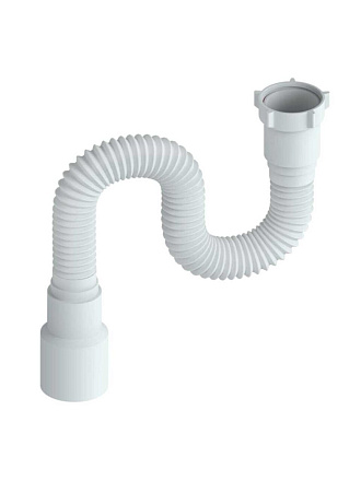 Гофра для сифона 800 мм, с гайкой, РМС, РМС ГОГ-0,8