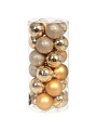 Елочный шар 24 шт, золото, 6 см, пластик, SYQD-0119150G - фото 3