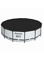 Бассейн каркасный Bestway, 396х122 см, Steel Pro Max, 5618W, фильтр-насос, лестница, тент, 12690 л - фото 7