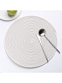 Салфетка сервировочная полимер, 38 см, круглая, спираль, серая, Y4-9632
