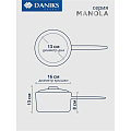 Ковш нержавеющая сталь, 1.7 л, крышка стекло, индукция, Daniks, Manola, CW-T078-16 - фото 15