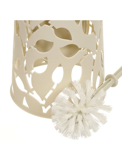 Ерш для туалета Idea, Флора, напольный, пластик, белый ротанг, М 5026