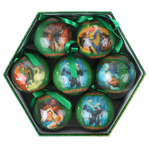 Елочный шар Monte Christmas, Рождество, 7 шт, 7 см, подарочная упаковка, N6650250
