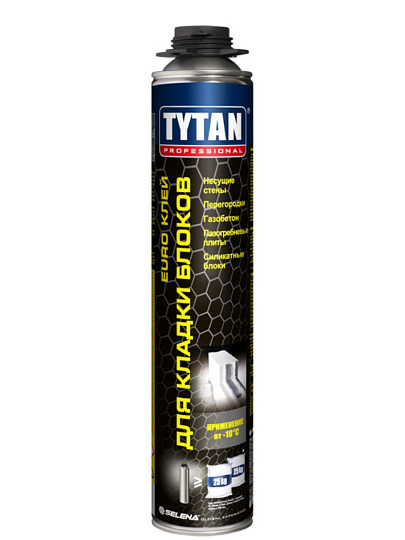 Пена-клей Tytan, Professional EURO, 870 мл, для кладки, 17408