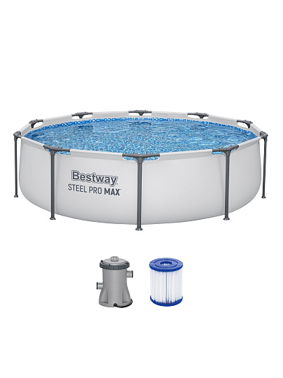 Бассейн каркасный Bestway, 305х76 см, Steel Pro Max, 56408, фильтр-насос, 4678 л