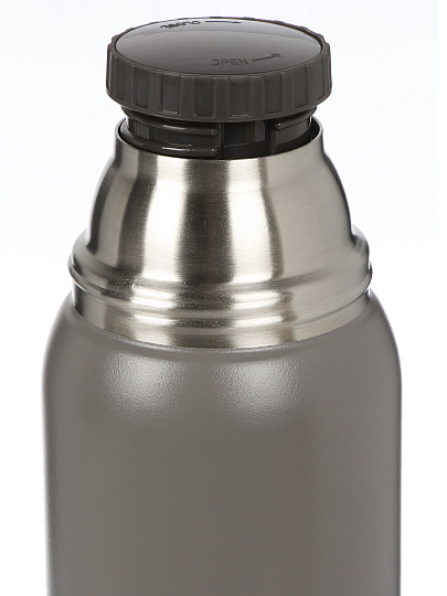 Термос нержавеющая сталь, 1 л, узкая горловина, Daniks, Эгида, колба нержавеющая сталь, серый, DBR-1200