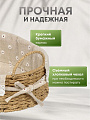 Корзина 30х21х10 см, овальная, плетеная, бумага, бежевая, с ручками, Y4-7647 - фото 2