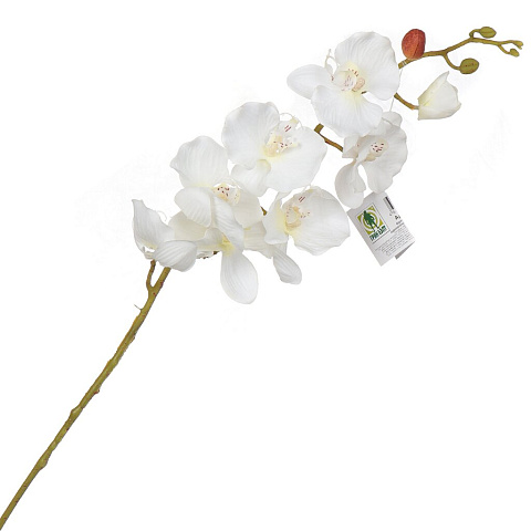 Цветок искусственный декоративный Орхидея Фаленопсис, 102 см, кремовый, 16-0078