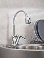 Смеситель для кухни, РМС, гибкий излив, с картриджем, хром, SL50-016F