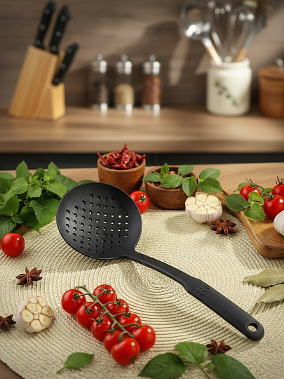 Шумовка нейлон, навеска, черная, Daniks, Эконом, YW-KT017-3/H1010-05