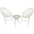 Стул 830х730х880 мм, белый, сиденье круглое, Acapulco, АС001 white - фото 5