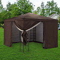 Шатер с москитной сеткой, коричневый, 3х3х2.65 м, четырехугольный, Green Days, KT-G005-412C 0,6 - фото 2